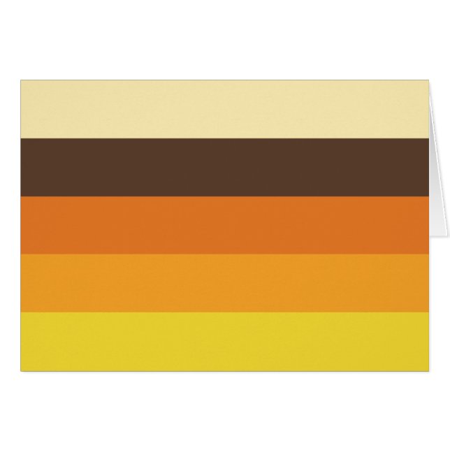 70s Retro Striped Color Pattern Greeting Card (Front Horizontal)