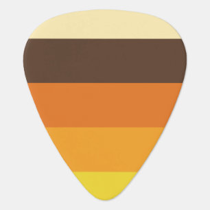 70s Retro Striped Color Pattern Guitar Pick