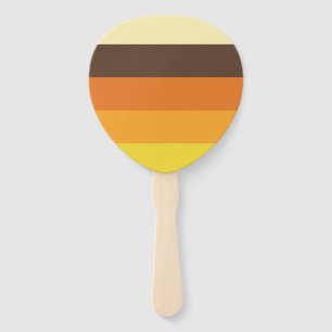 70s Retro Striped Color Pattern Hand Fan