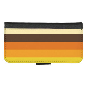 70s Retro Striped Color Pattern iPhone 8/7 Wallet Case