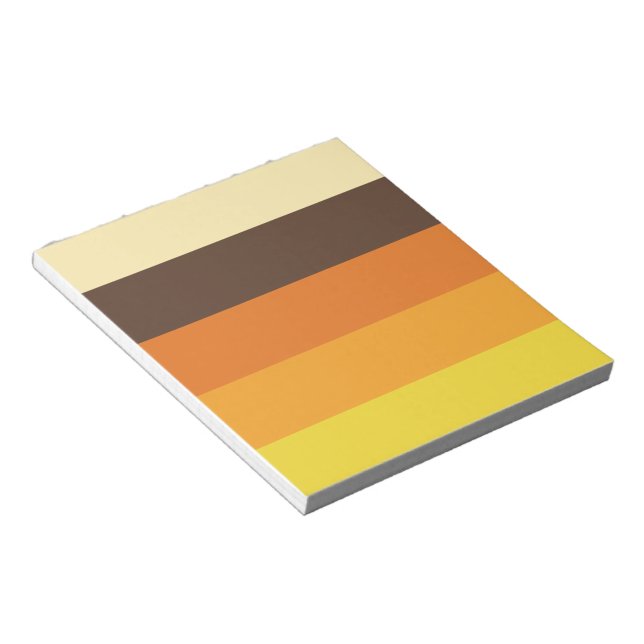 70s Retro Striped Color Pattern Notepad (Angled)