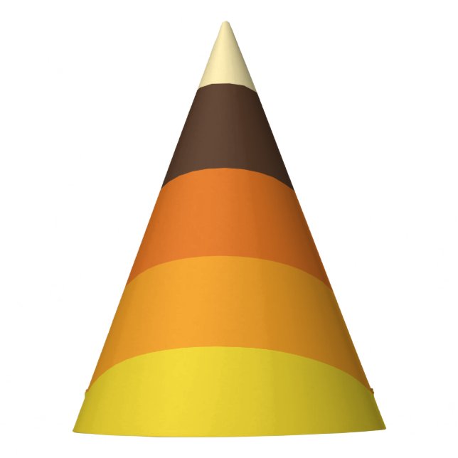 70s Retro Striped Color Pattern Party Hat (Front)