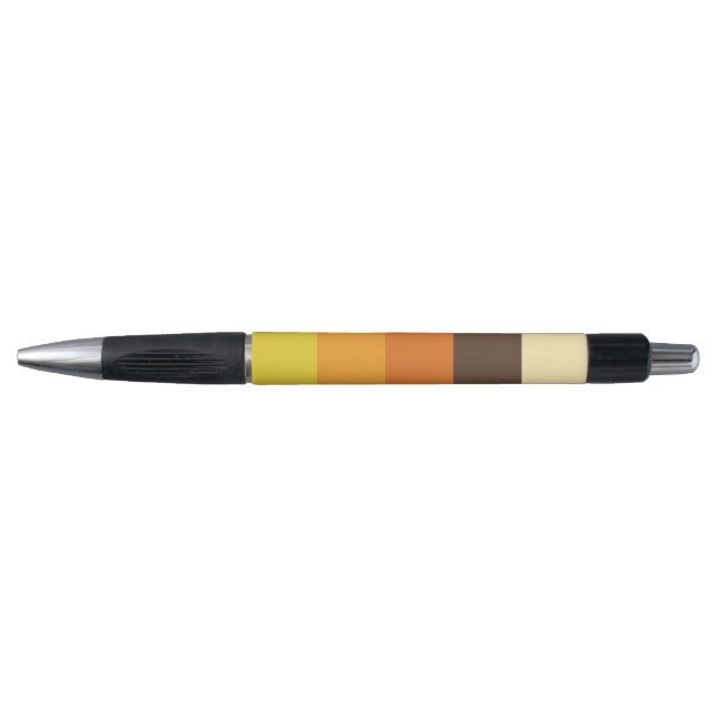 70s Retro Striped Color Pattern Pen (Front)