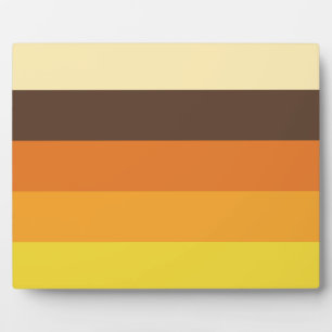 70s Retro Striped Color Pattern Plaque
