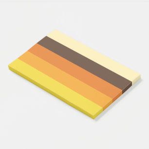 70s Retro Striped Color Pattern Post-it Notes