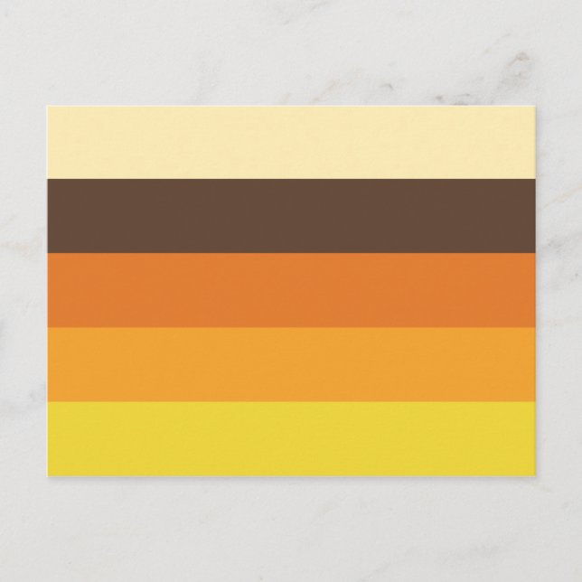 70s Retro Striped Color Pattern Postcard (Front)
