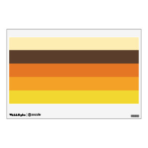 70s Retro Striped Color Pattern Wall Decal
