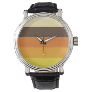 70s Retro Striped Color Pattern Watch