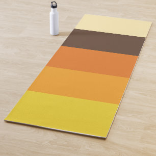 70s Retro Striped Color Pattern Yoga Mat