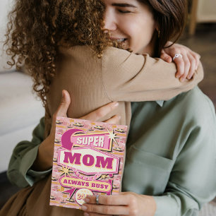70's Retro Vegas Style Super Mom Always Busy 24/7 Holiday Card