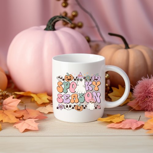 70s Retro Vibe Halloween Fun Quote Spooky Season Coffee Mug