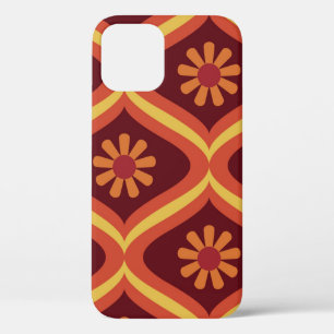 70s retro vintage Mid Century Modern Seamless Patt iPhone 12 Case