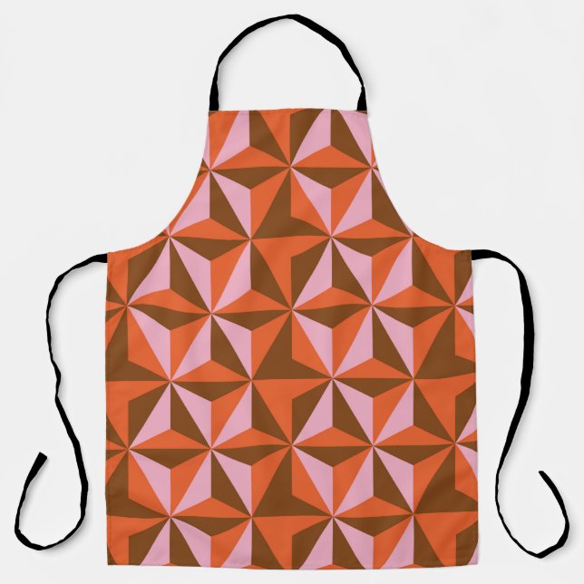 70s retro vintage pattern background apron (Front)