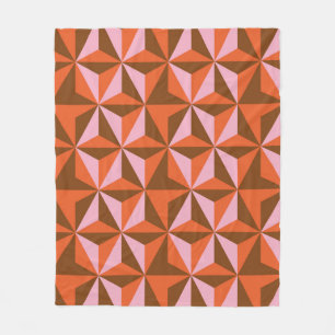 70s retro vintage pattern background fleece blanket