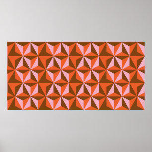 70s retro vintage pattern background poster