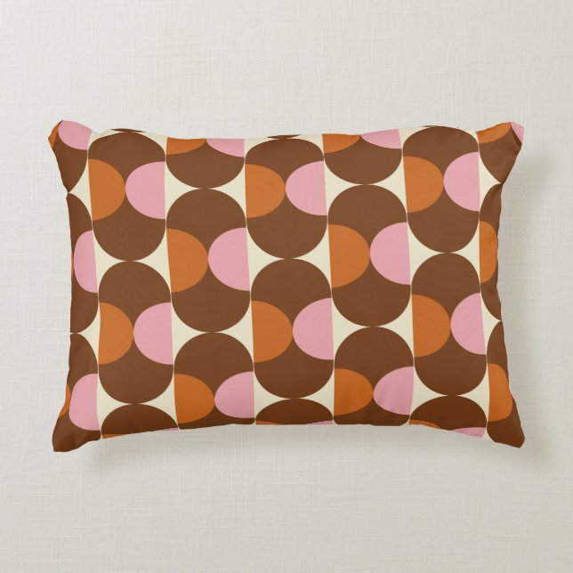 70s retro vintage pattern backgroundvintage, geome accent pillow (Front)