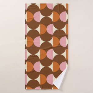 70s retro vintage pattern backgroundvintage, geome bath towel