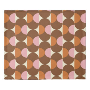 70s retro vintage pattern backgroundvintage, geome duvet cover