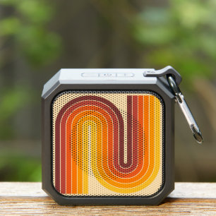 70s Retro Vintage Style Geometric Design Bluetooth Speaker