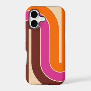 70s Retro Vintage Style Geometric Design iPhone 17 Case