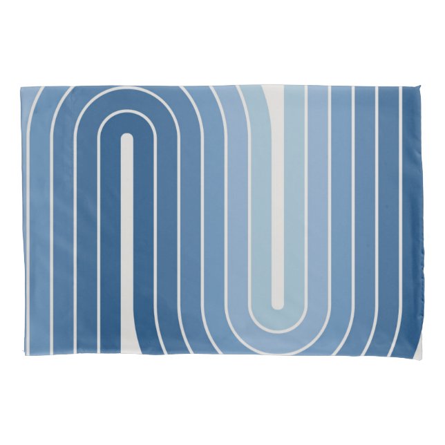 70s Retro Vintage Style Geometric Design Pillow Case (Front-Left)