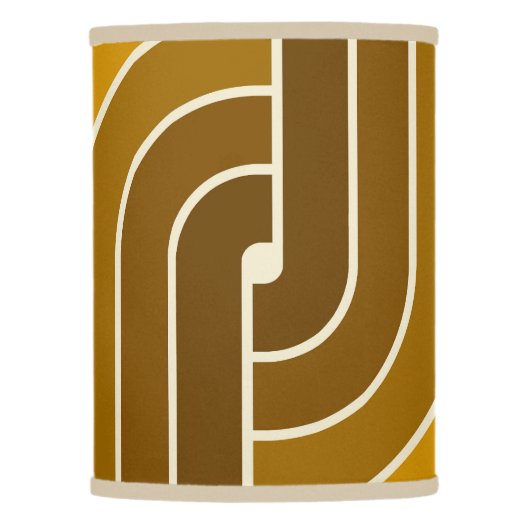 70s Retro Vintage Style Geometric Pattern Lamp Shade (Front)