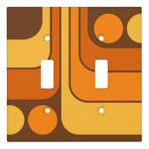 70s Retro Vintage Style Geometric Pattern Light Switch Cover