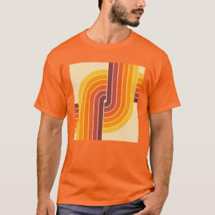 70s Retro Vintage Style Geometric Pattern T-Shirt