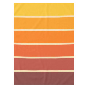 70s Retro Vintage Style Geometric Pattern Tablecloth