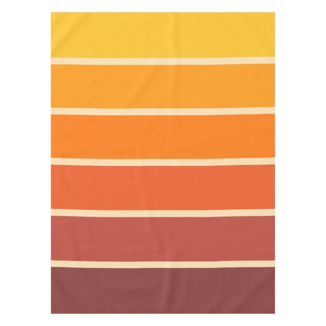 70s Retro Vintage Style Geometric Pattern Tablecloth (Front)