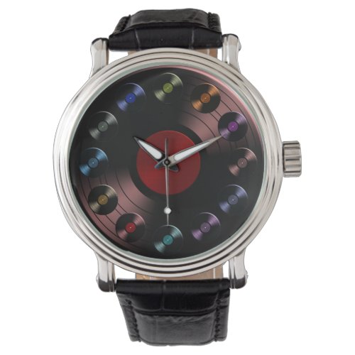 70s Retro Vinyl Record Watch