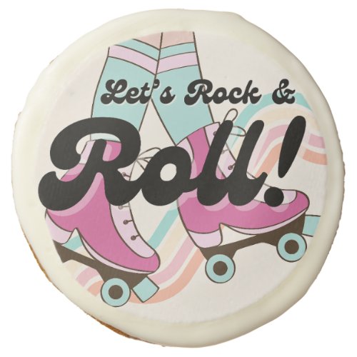70s Rock and ROLL Roller Skating Party Favors Sugar Cookie