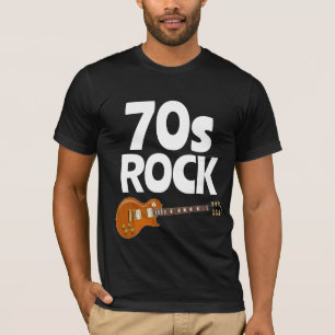 70s ROCK BLACK T-SHIRTS TEES