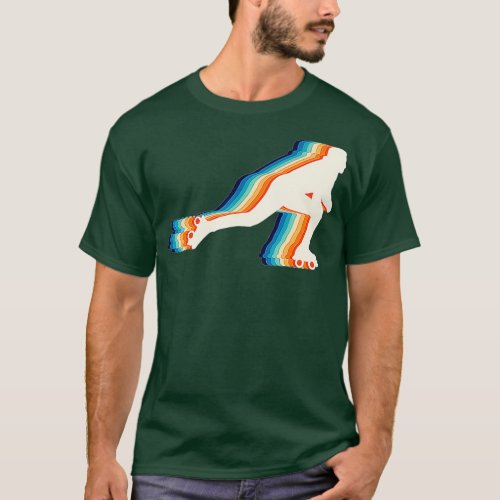 70S Roller Skates Disco Retro Vintage T_Shirt