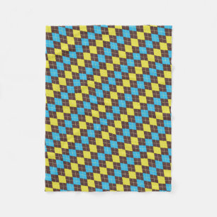 70s Scottish Tartan-Pattern Fleece Blanket