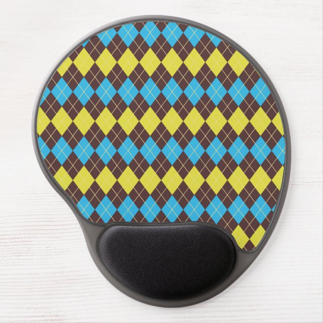 70s Scottish Tartan-Pattern Gel Mouse Pad (Front)