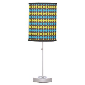 70s Scottish Tartan-Pattern Table Lamp