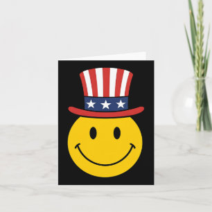 70s Smile Face Uncle Sam Patriotic American Usa 4t Card