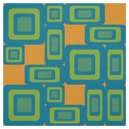 70s style cube pattern fabric
