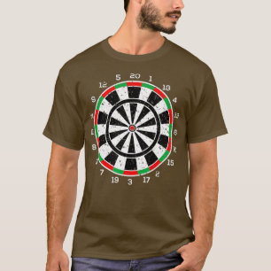 70s Style Darts Board  Arrow Game Darts Hobby T-Shirt