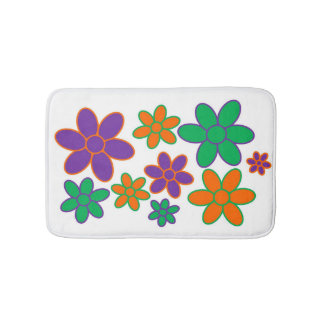 70s Style Flower Bath Mat