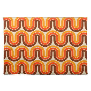 70s Style Geometric Design Cloth Placemat