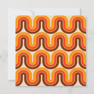 70s Style Geometric Design Invitation