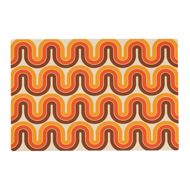 70s Style  Geometric Design Placemat (Front)