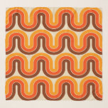 70s Style  Geometric Design Scarf<br><div class="desc">70s Retro Geometric Design Orange Yellow and Brown</div>