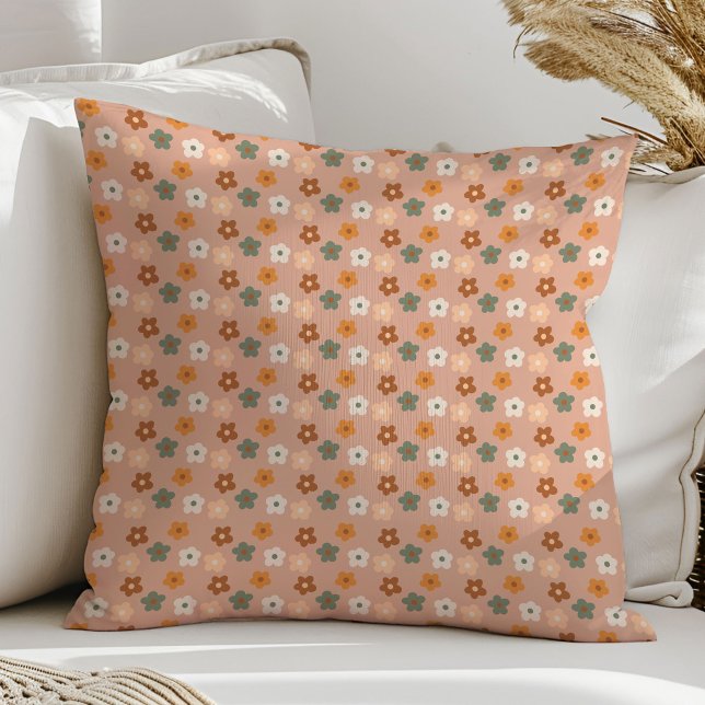 70s Style Pillow Groovy Pastel Tiny Flowers Power (70s Style Pillow Groovy Pastel Tiny Flowers Power)