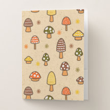 70s Style Retro Mushrooms