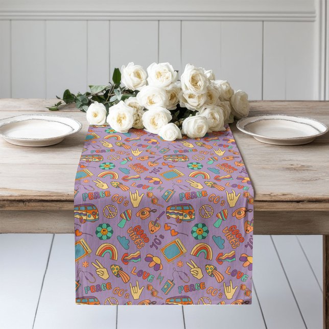 70s Style Runner Groovy Pastel Table Accent (70s Style Runner Groovy Pastel Table Accent)