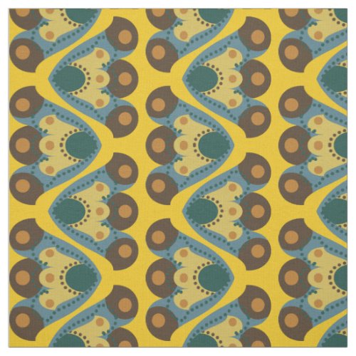 70s style tulip pattern fabric