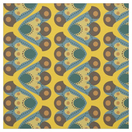 70s style tulip pattern fabric
